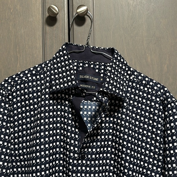 Silverstone Other - Silverstone, Navy, Medium, Long Sleeve Button Down